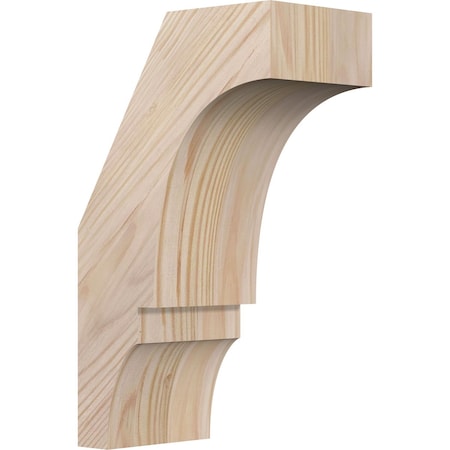Ekena Millwork 3 1/2"W x 6"D x 10"H Balboa Smooth Knee Brace, Douglas Fir BRC04X06X10BOA00SDF